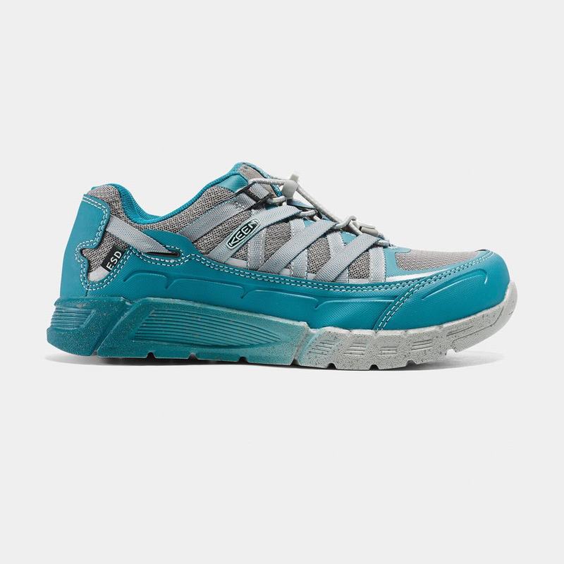 Zapatos De Trabajo Keen Asheville Esd Aluminum Toe Para Mujer Azules/Grises - Zapatos Keen Mexico (8